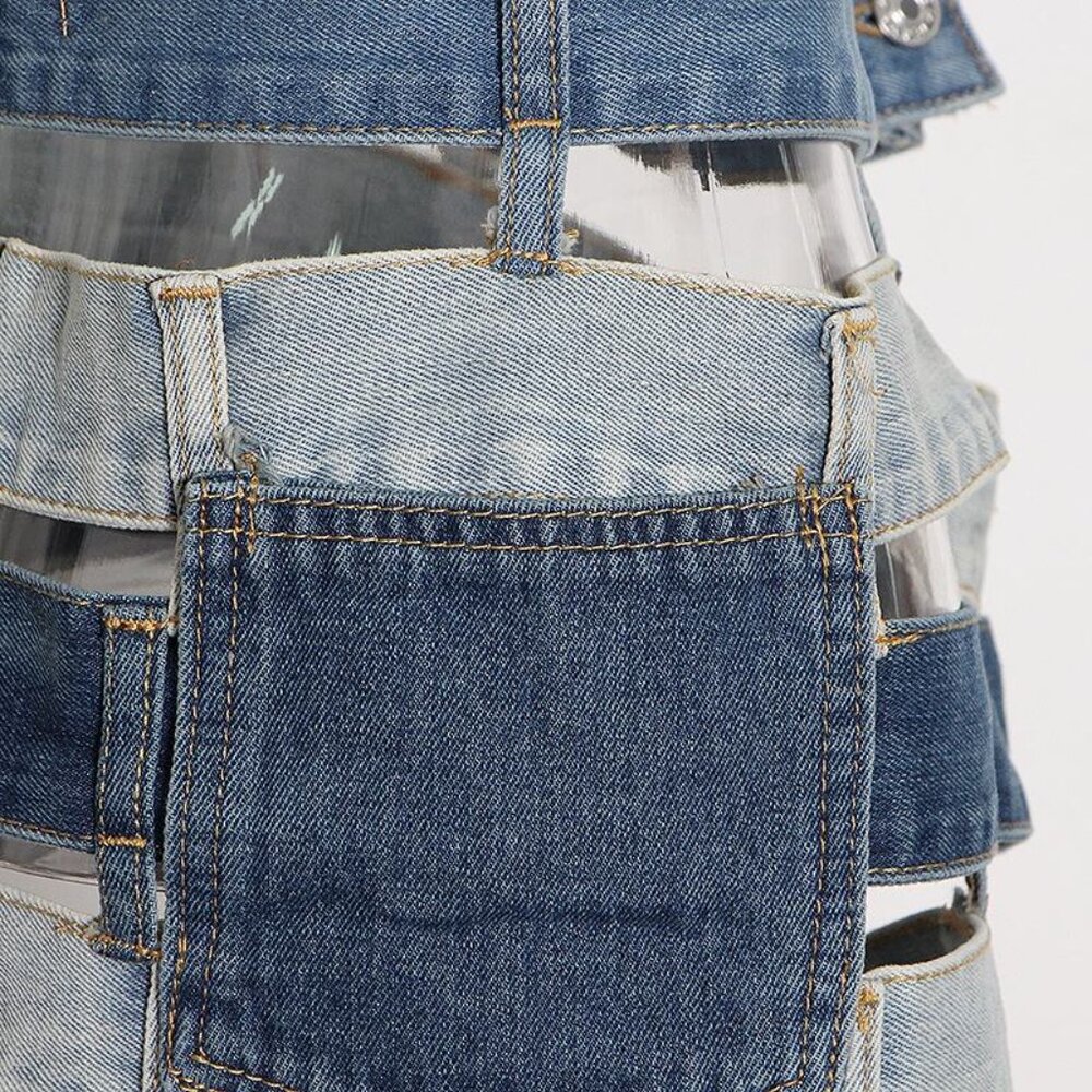Multistory Cutout Column Mini Skirt - Picture 5 of 6